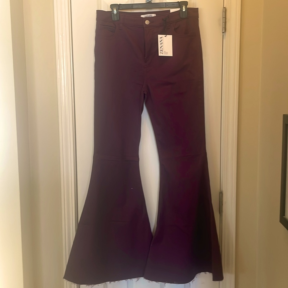 Zenana plum super flare jeans Large 10